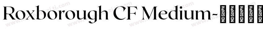Roxborough CF Medium字体转换